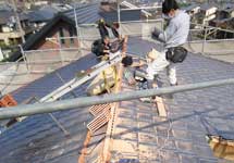 屋根工事の工程:瓦葺き 屋根工事の工程:瓦葺き