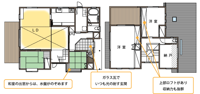 間取り図｜桂坂の家