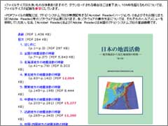 地震調査研究推進本部　トップページ＞広報活動＞日本の地震活動